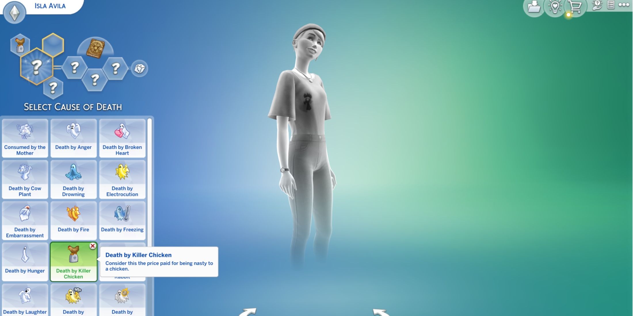 create a ghost sim