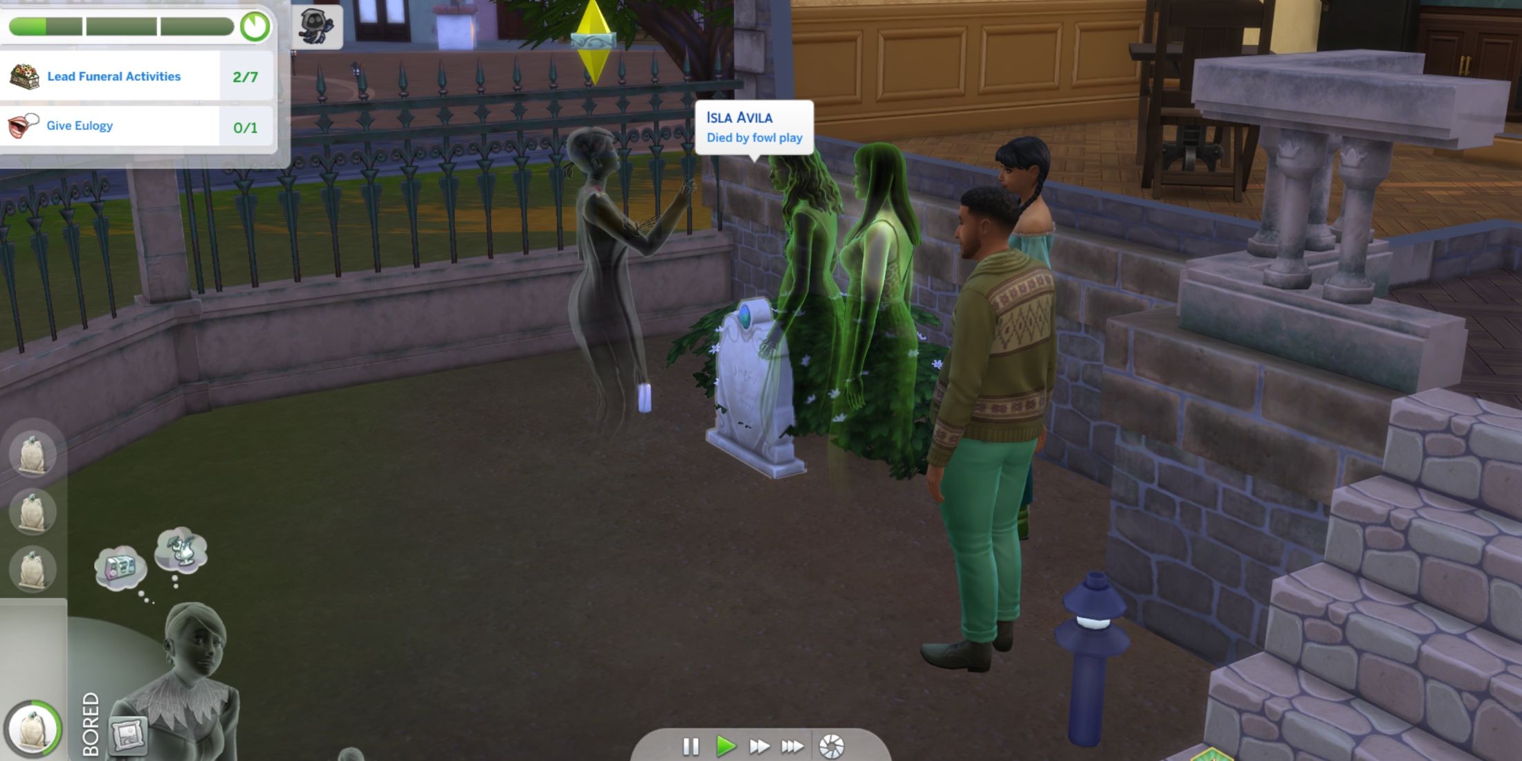 planning a sim funeral