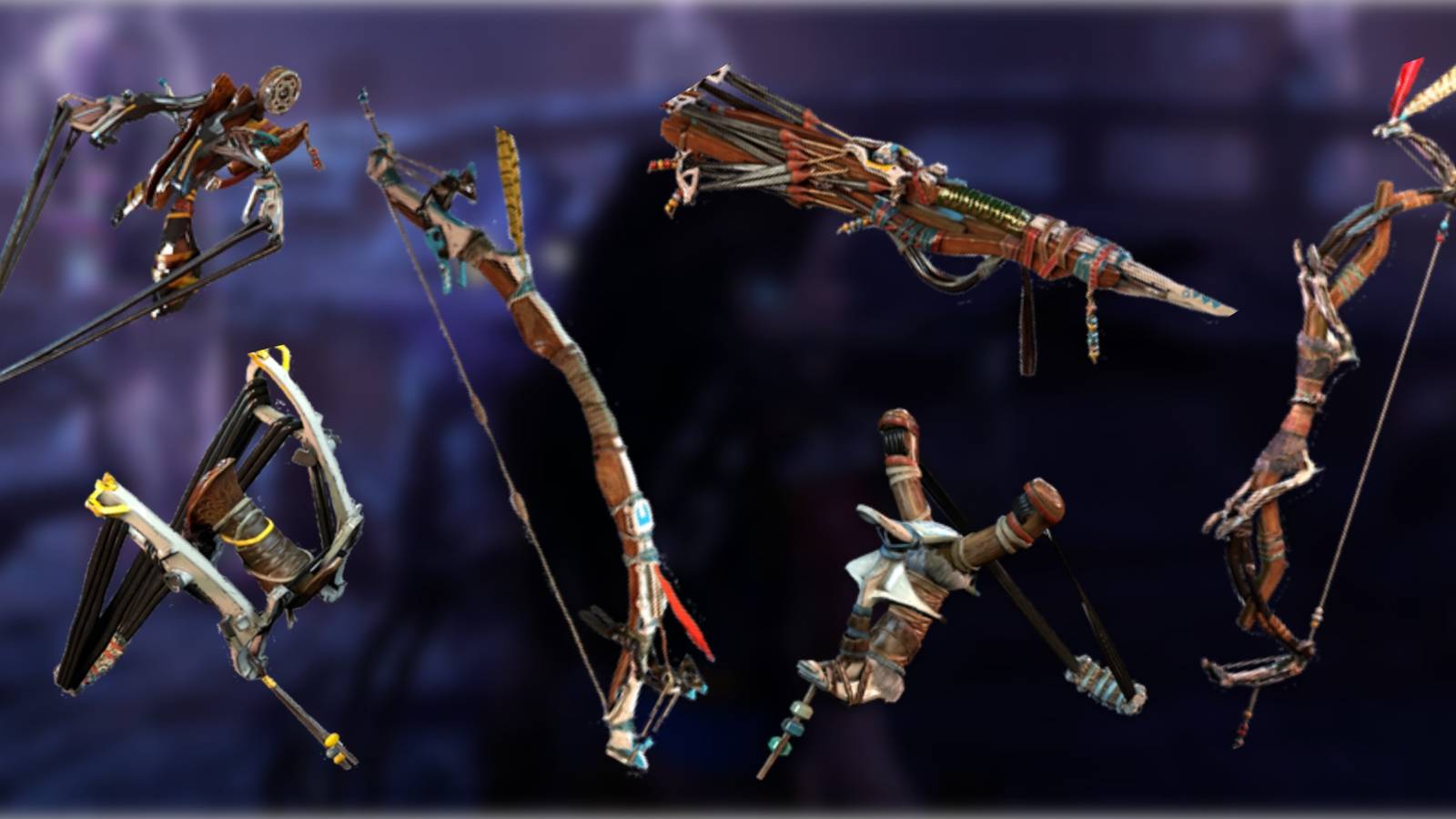 A selection of popular early game weapons