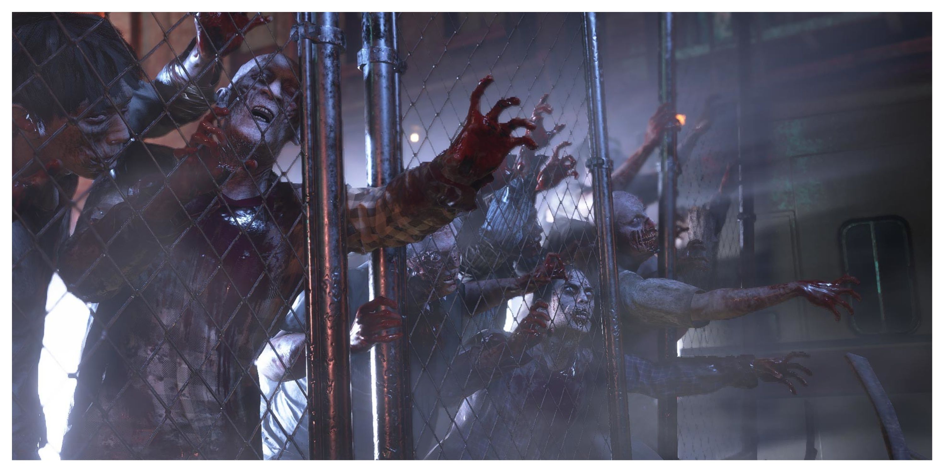 Resident Evil 3 - Steam Screenshot (Zombies Reaching Through A Fence)