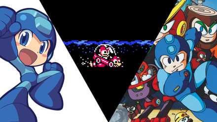 Best Mega Man Games for Beginners from L to R: Mega Man Powered Up, Mega Man 3, Mega Man 2