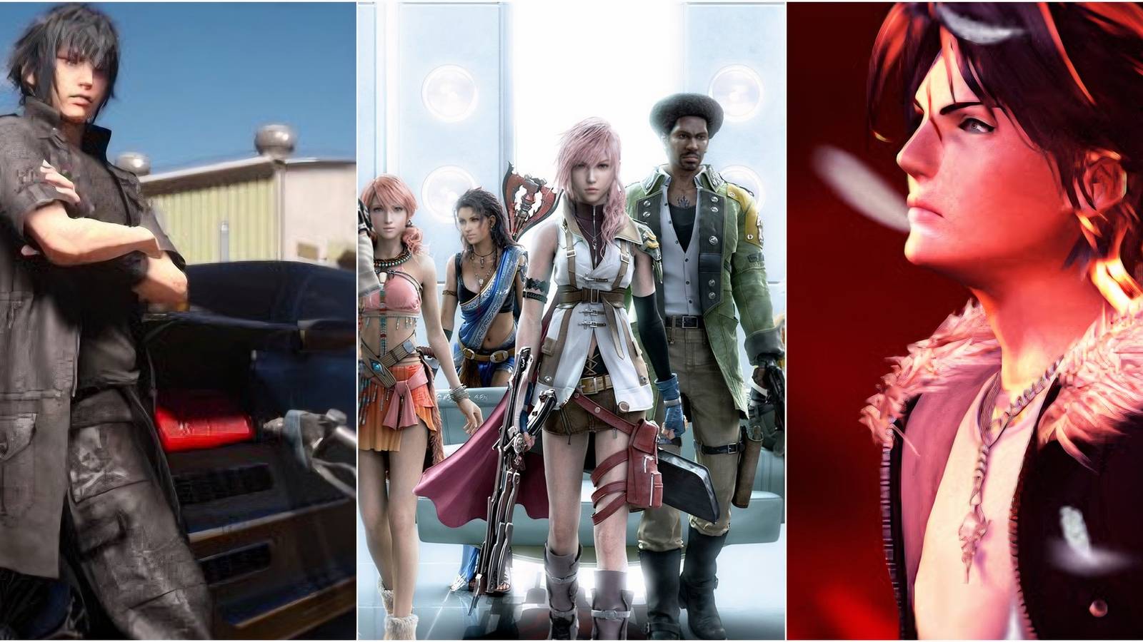 Noctis, Lightning, and Squall 