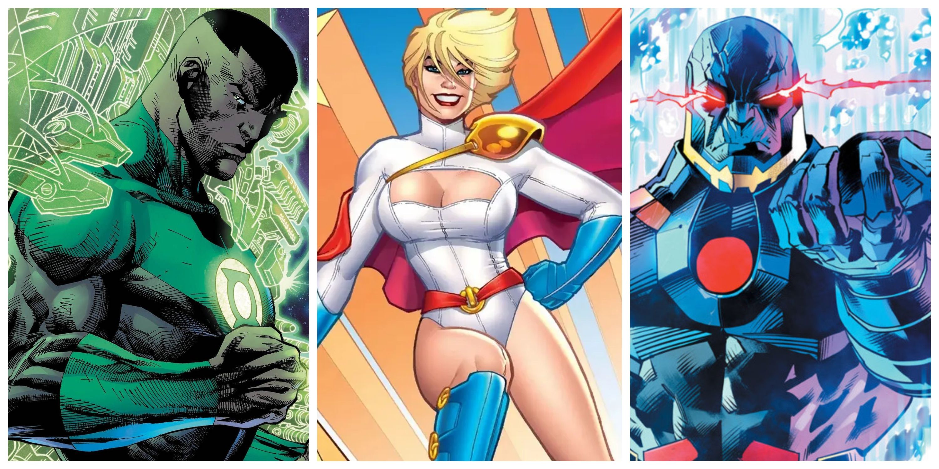 john stewart green lantern, power girl, darkseid