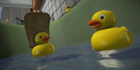 7 Most Surreal Video Games, Ranked Bread rides a rubber duck