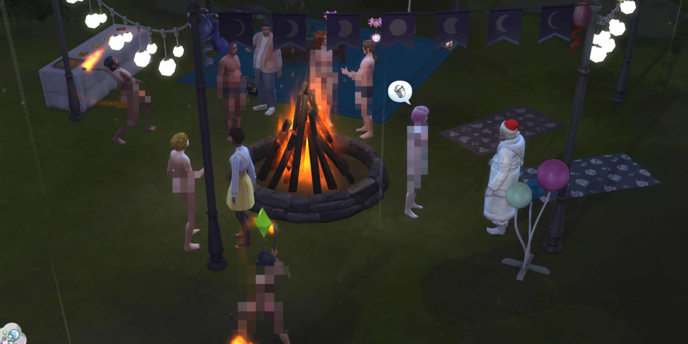 the sims at a festival