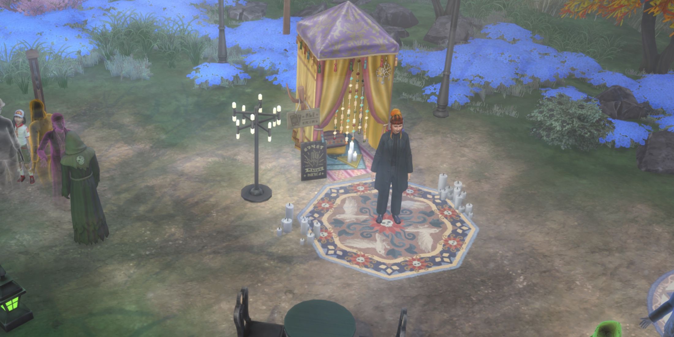 sims at a festival