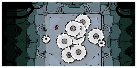 Disc Room - Steam Screenshot (Avoiding Several Large Discs)