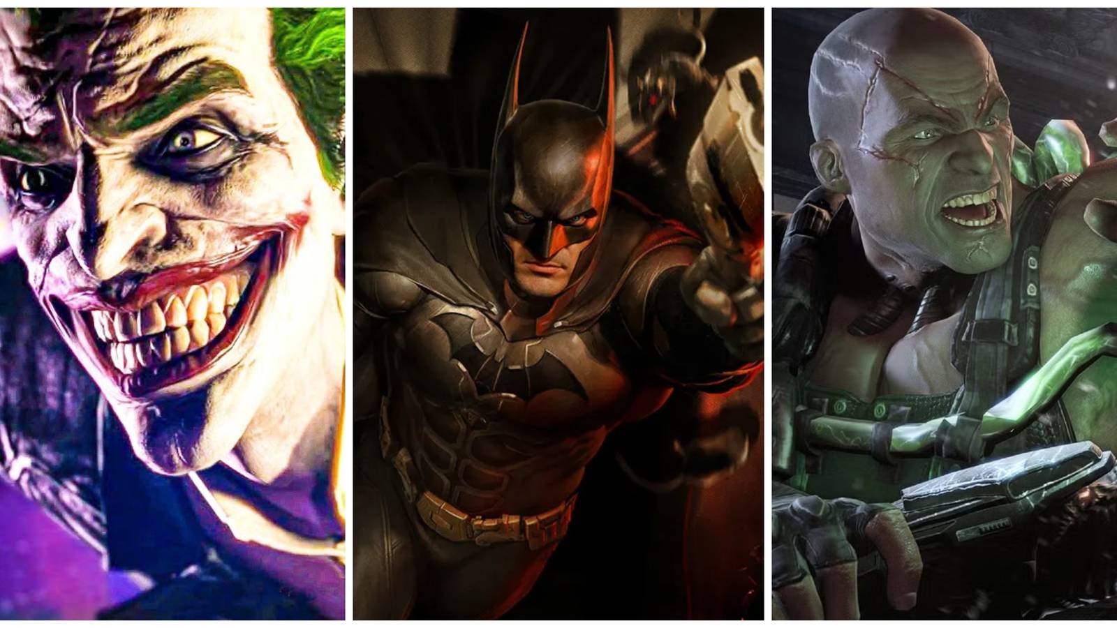 batman arkham origins - joker and bane, batman from arkham shadow