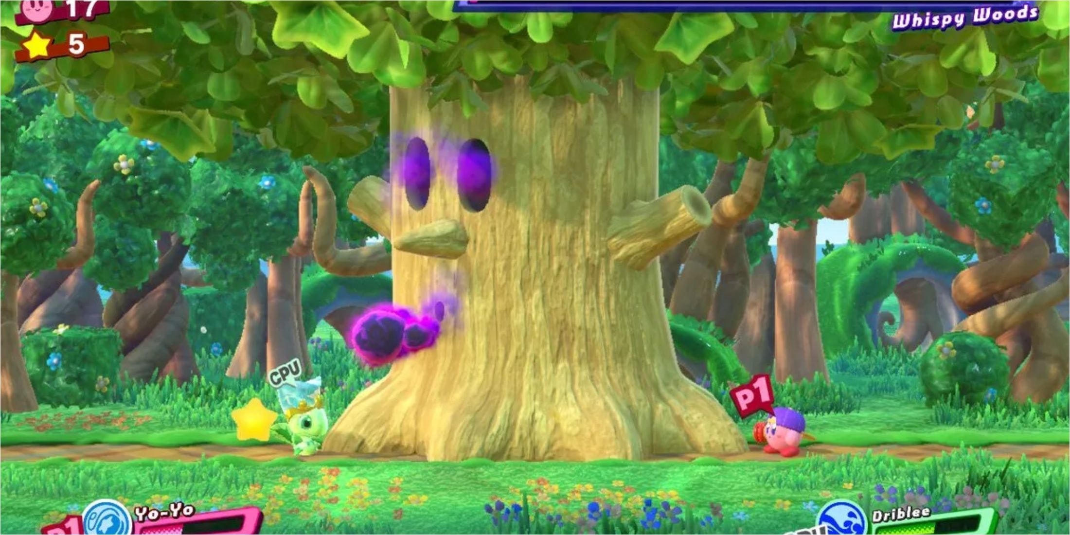 Whispy Woods in Kirby Star Allies
