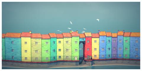 Townscaper - Steam Screenshot (A Row Of Houses)