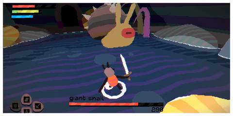 White Lavender - Steam Screenshot (Fighting The Giant Snail)