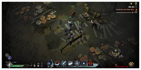 Ravenswatch - Steam Screenshot (Four Players Standing Beside An NPC)