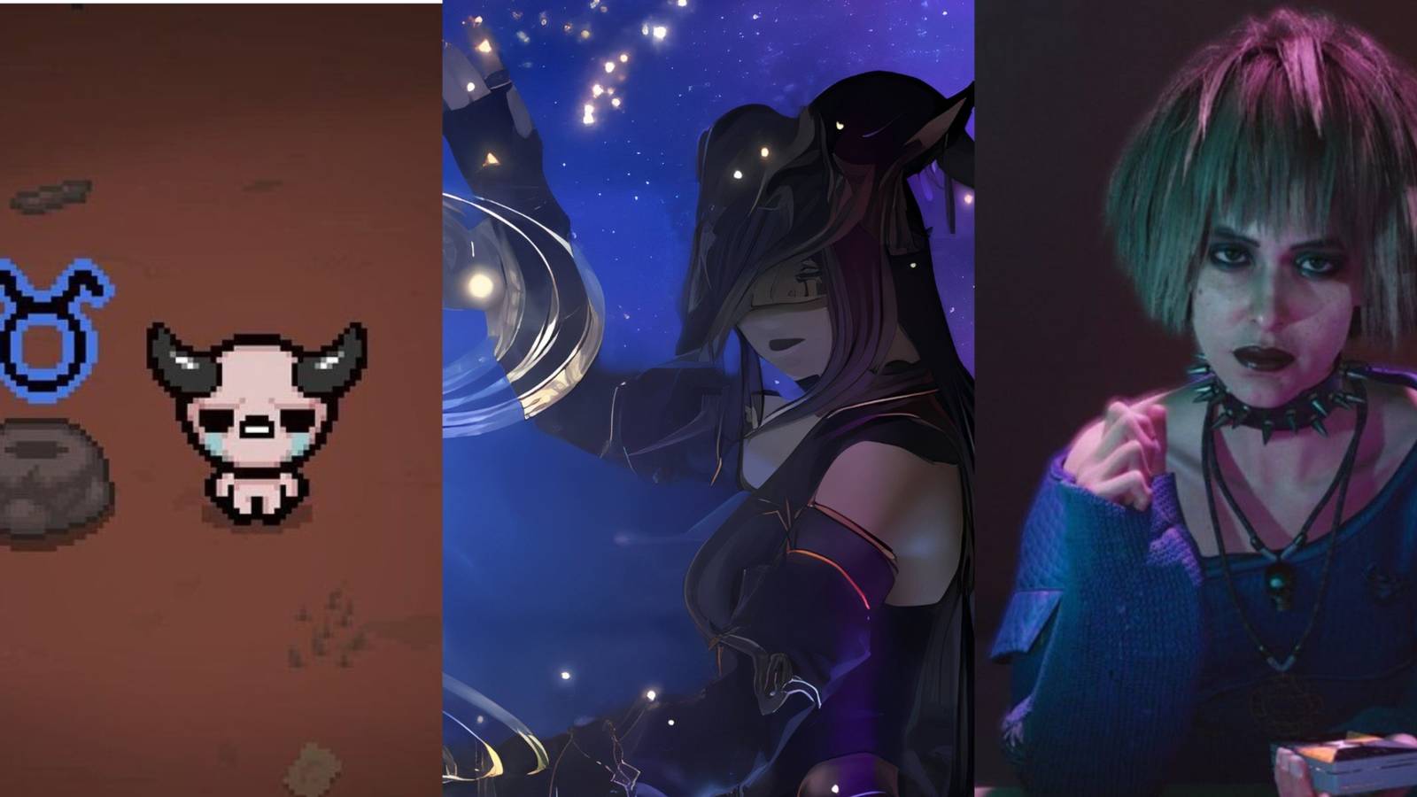 Binding Isaac, Final Fantasy 14, Cyberpunk