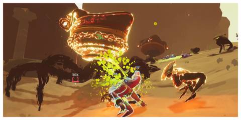 Risk Of Rain 2 - Steam Screenshot (Battling Enemies In The Desert)