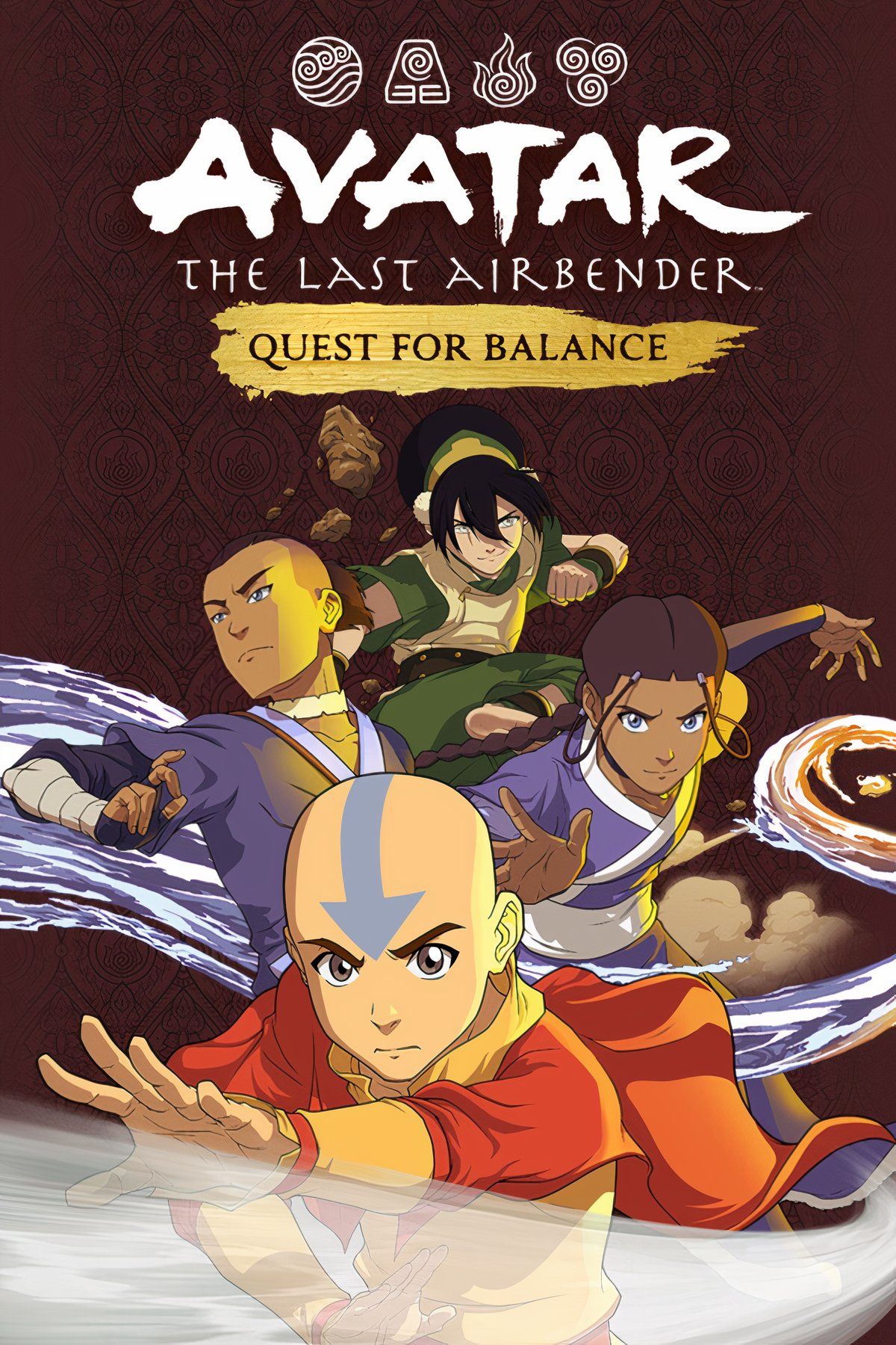 Avatar the Last Air Bender: The Quest for Balance Tag Page Cover Art