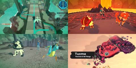 Temtem mixed gameplay collage
