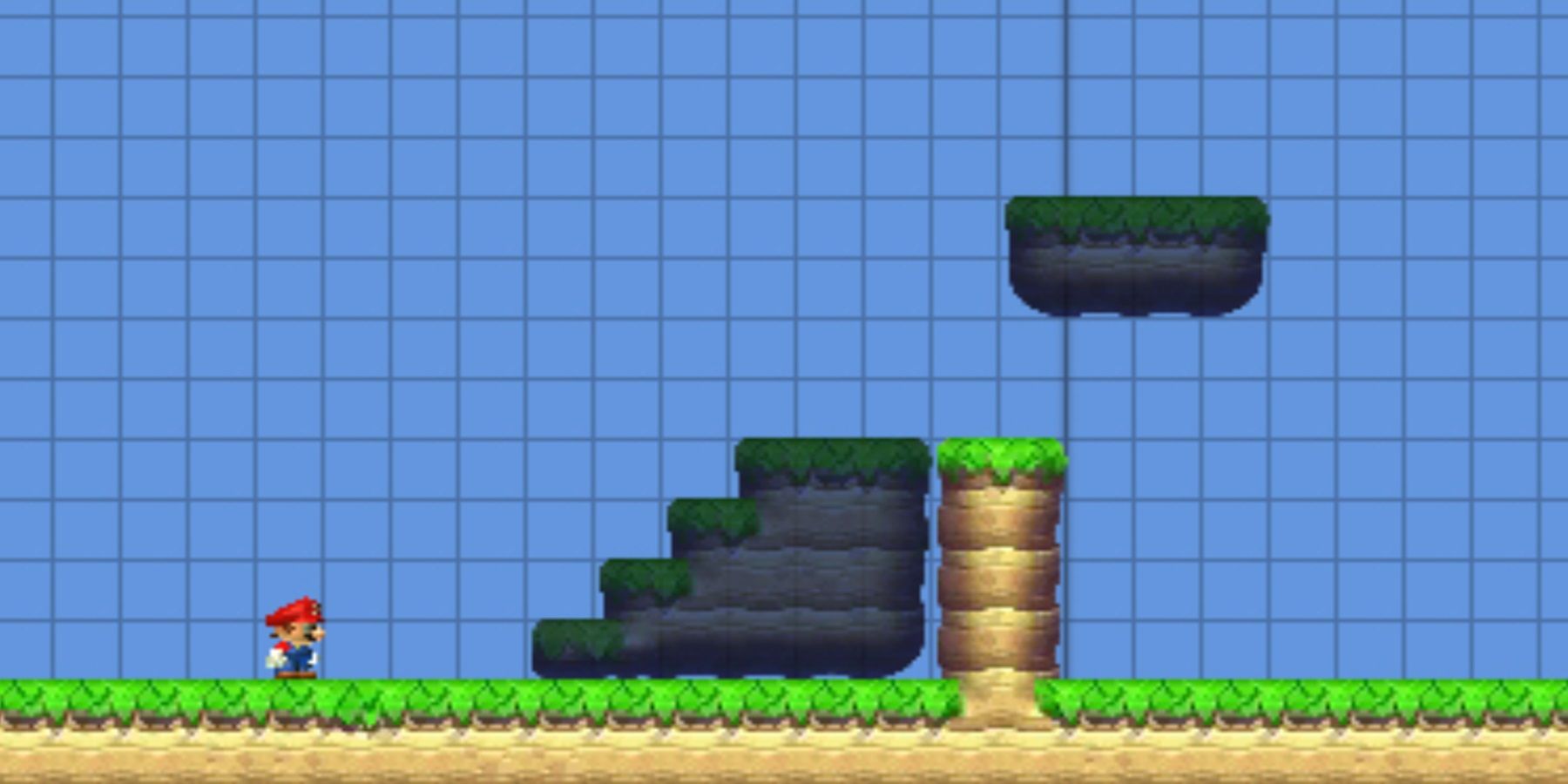 mario in a level construction