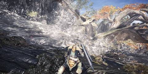 A dragon in Monster Hunter World