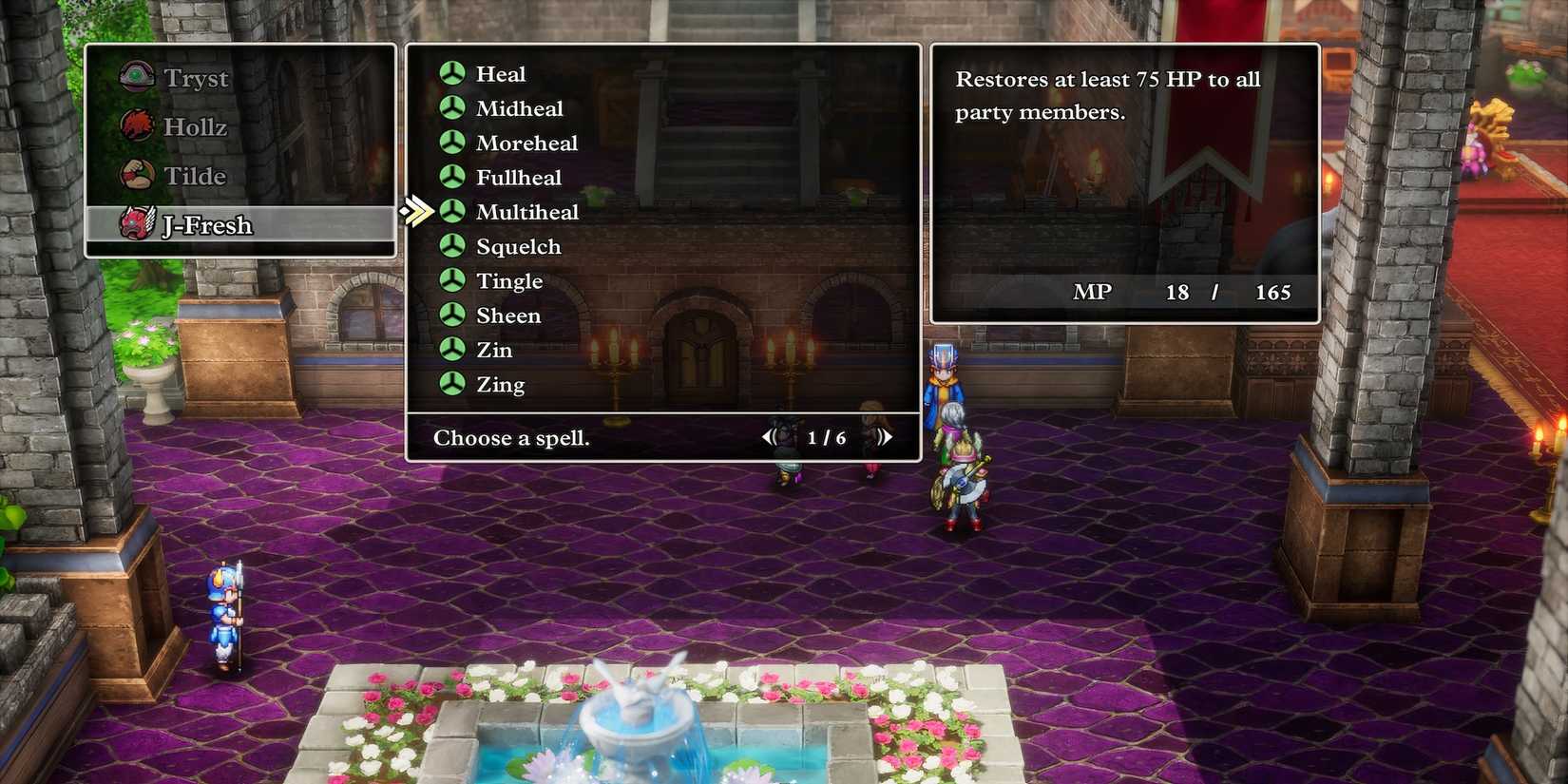 Multiheal Priest ability in Dragon Quest 3 HD-2D Remake