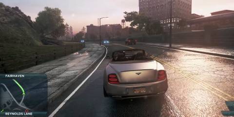 Driving through the city of Fairhaven in Need For Speed: Most Wanted (2012)