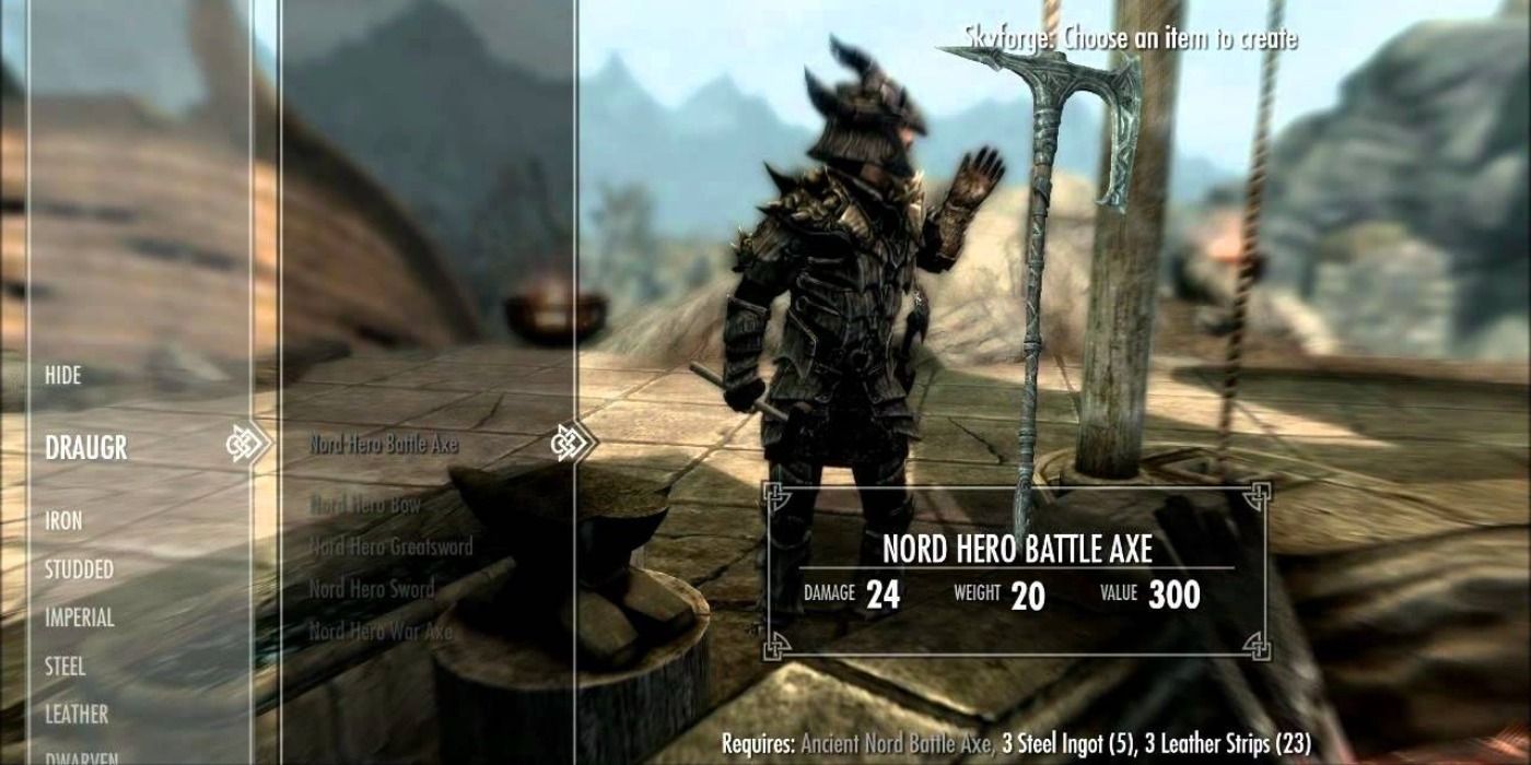 Nord Hero Battle Axe in Skyrim