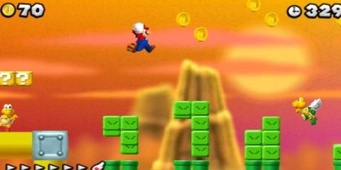 mario in a desert stage