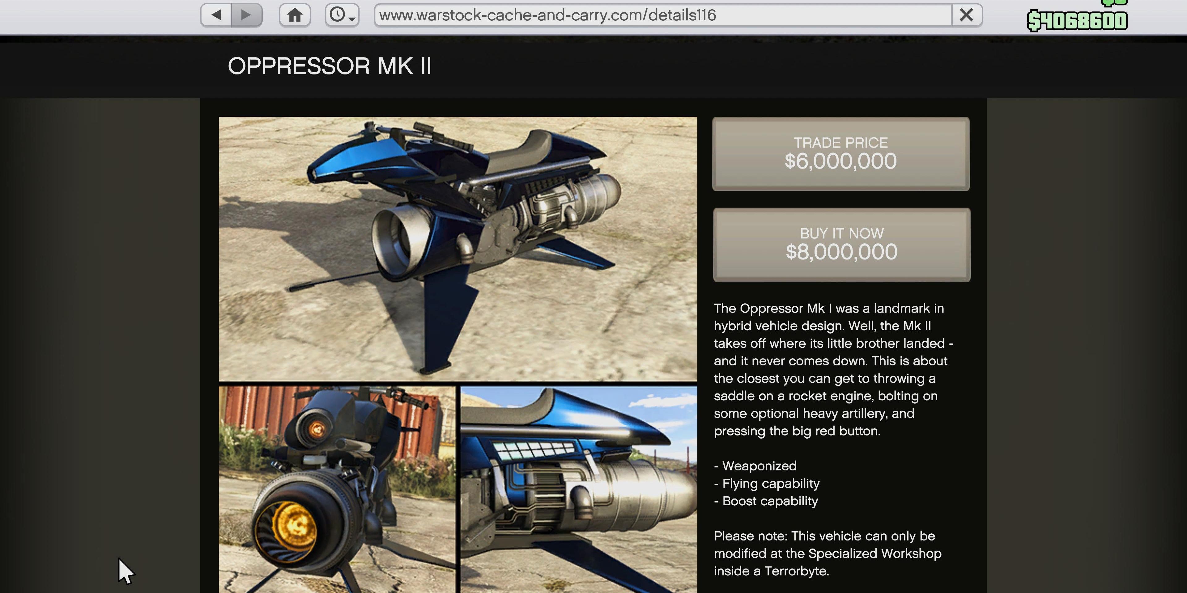 oppressor mk2 motorcycle