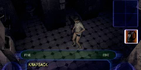 Outbreak Yoko exploring, looting a knapsack - Resident Evil Outbreak