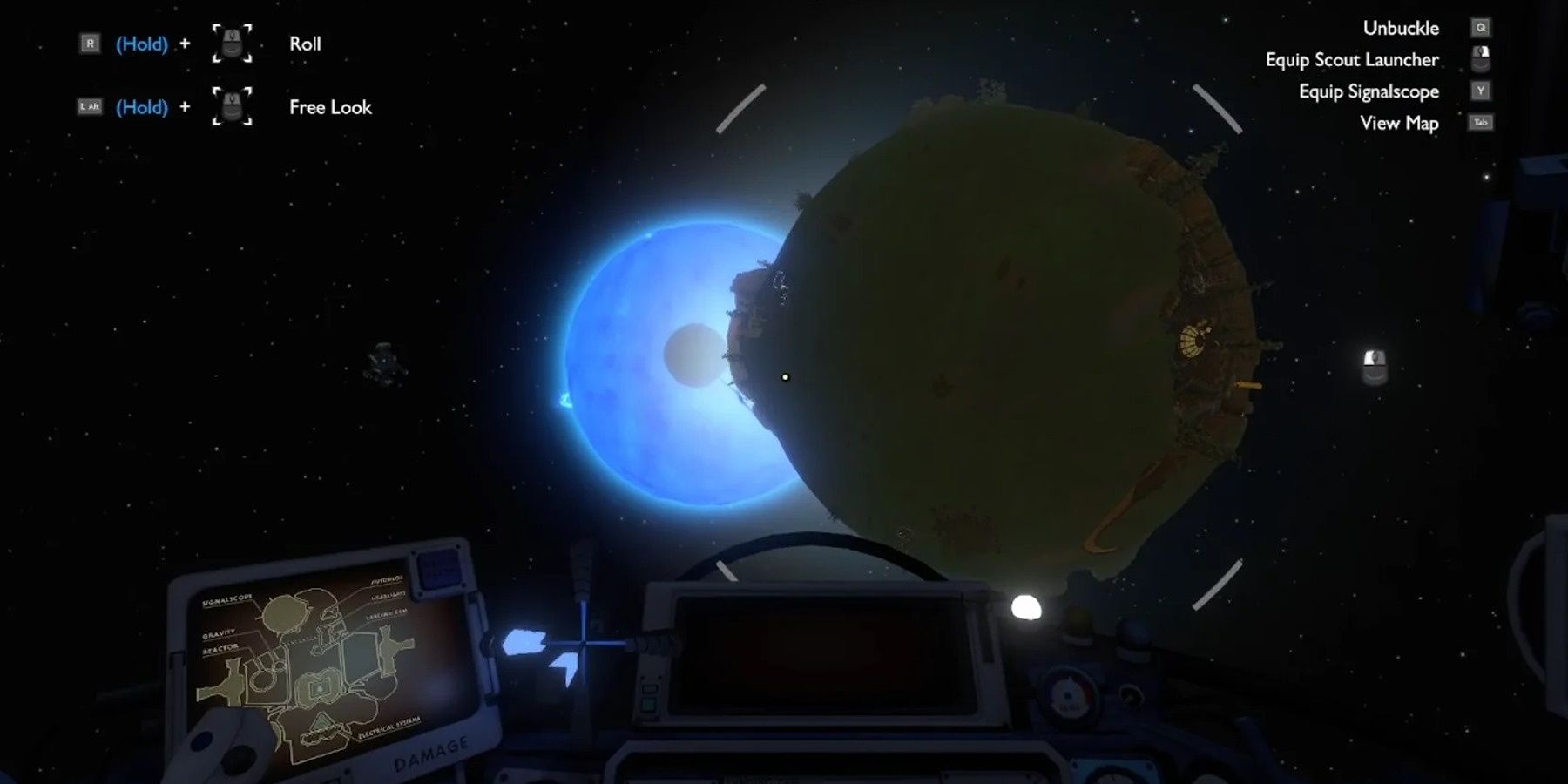 Outer Wilds Spacewalk Blue Sun