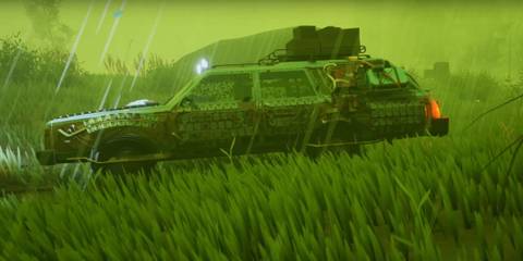 pacific drive car in rain