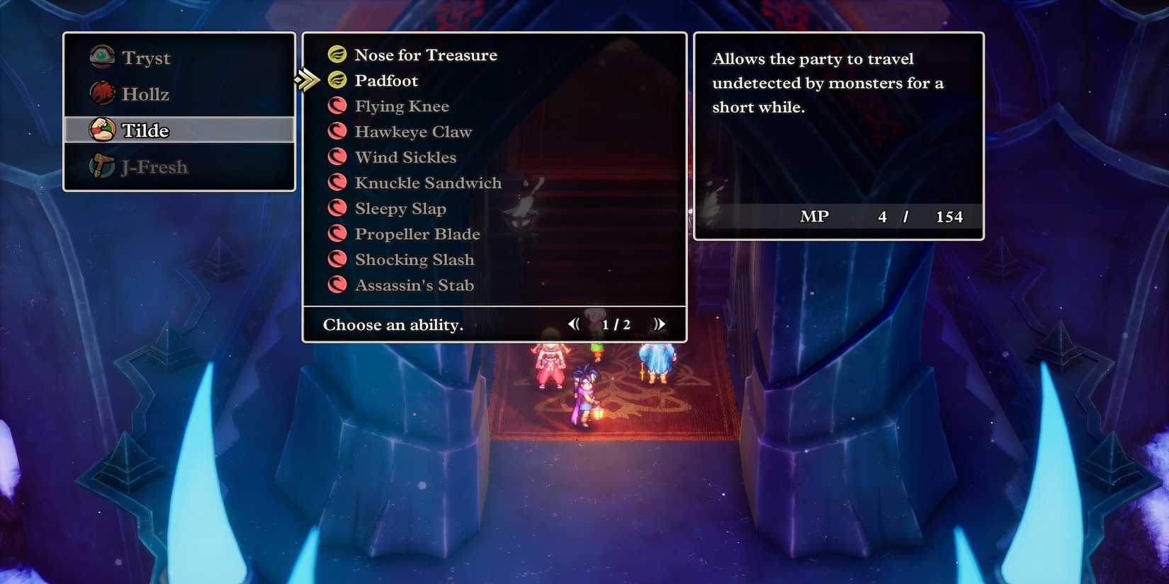 Padfoot skill in Dragon Quest 3 HD-2D Remake