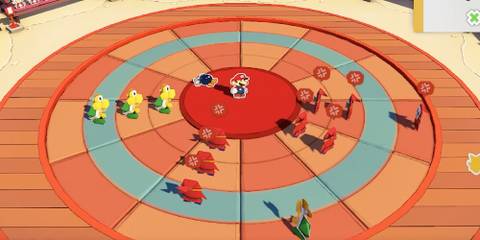 Ring combat in Paper Mario The Origami King