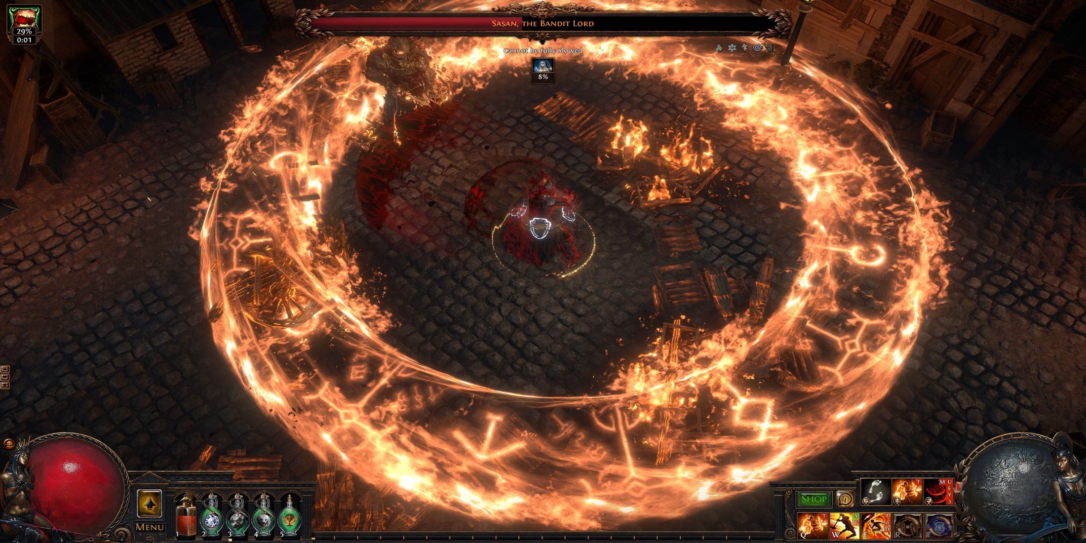 path of exile Sasan Boss Gameplay