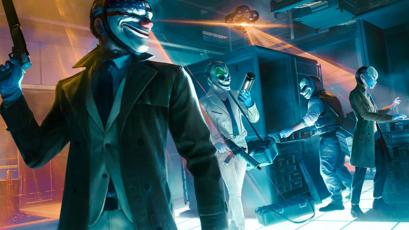 An official promo for Payday 3's Syntax Error heist DLC