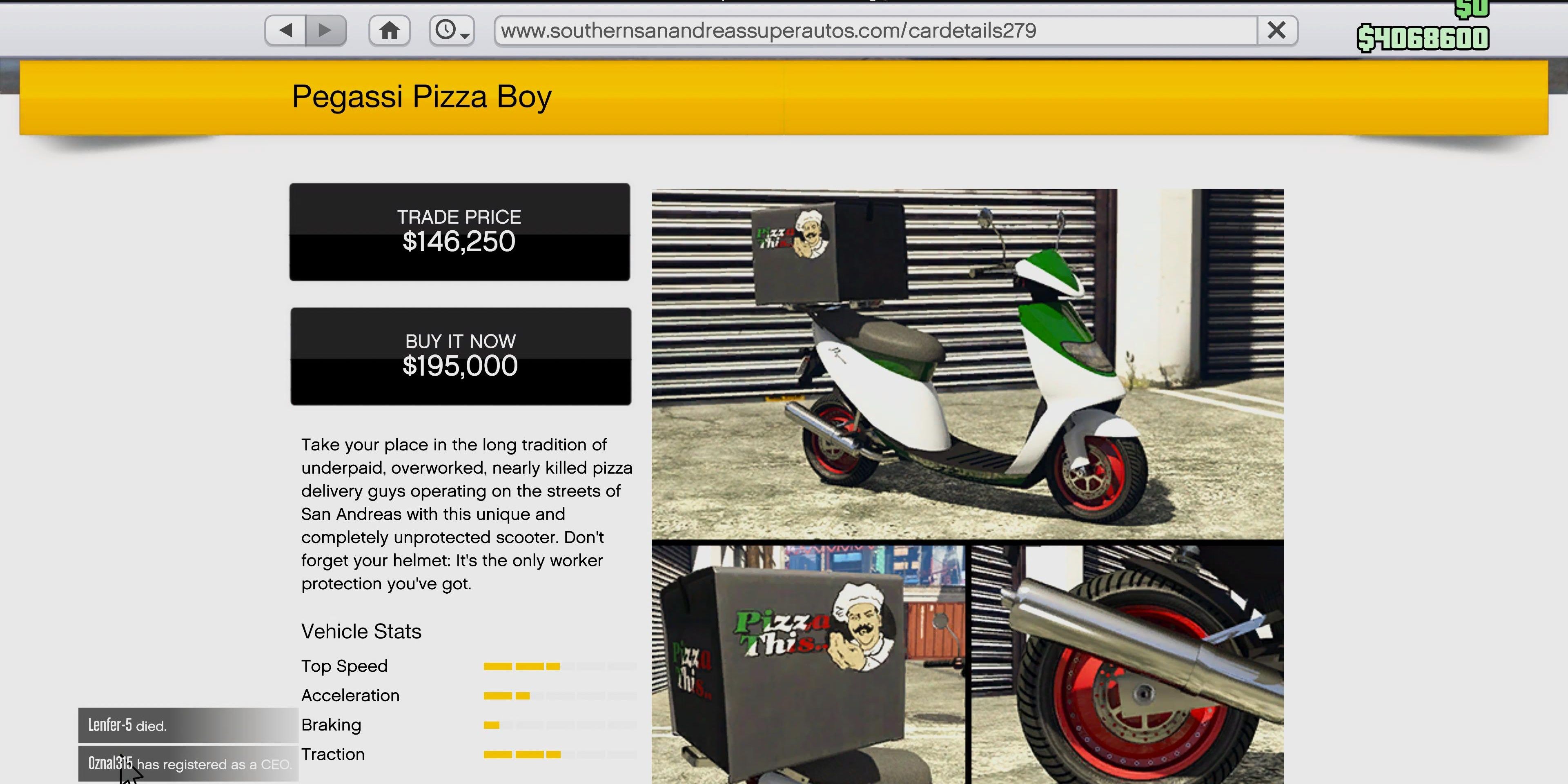 pegassi pizza boy motorcycle