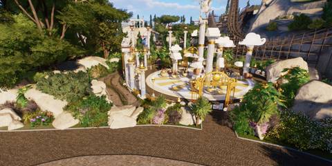 Planet Coaster 2 Mythology Teacups With Foliage Scenery