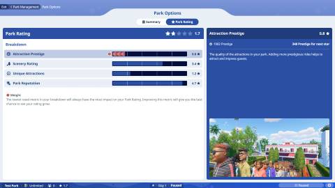 Planet Coaster 2 Park Rating