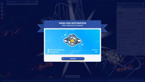 Planet Coaster 2 Parks & Restoration Silver Medal