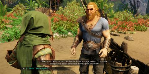 Player speaking with Aelstrom in New World Aeternum
