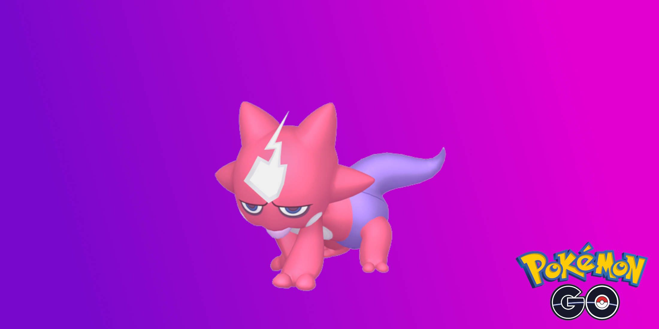 The shiny form of Toxel in Pokemon GO, complete with a pink and purple background.