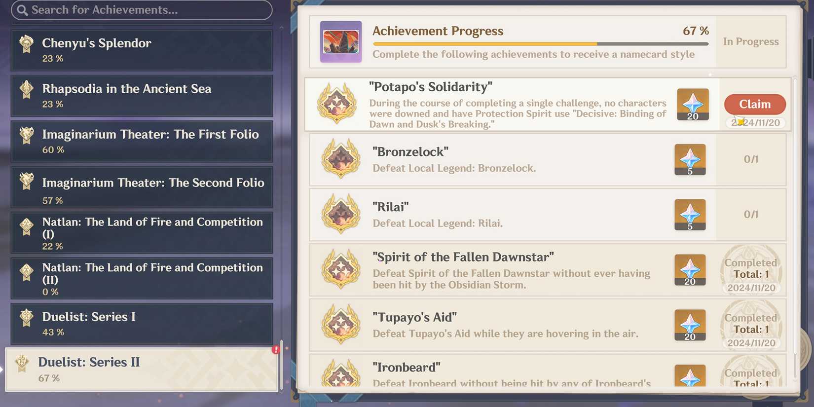 popato solidarity achievements in genshin impact