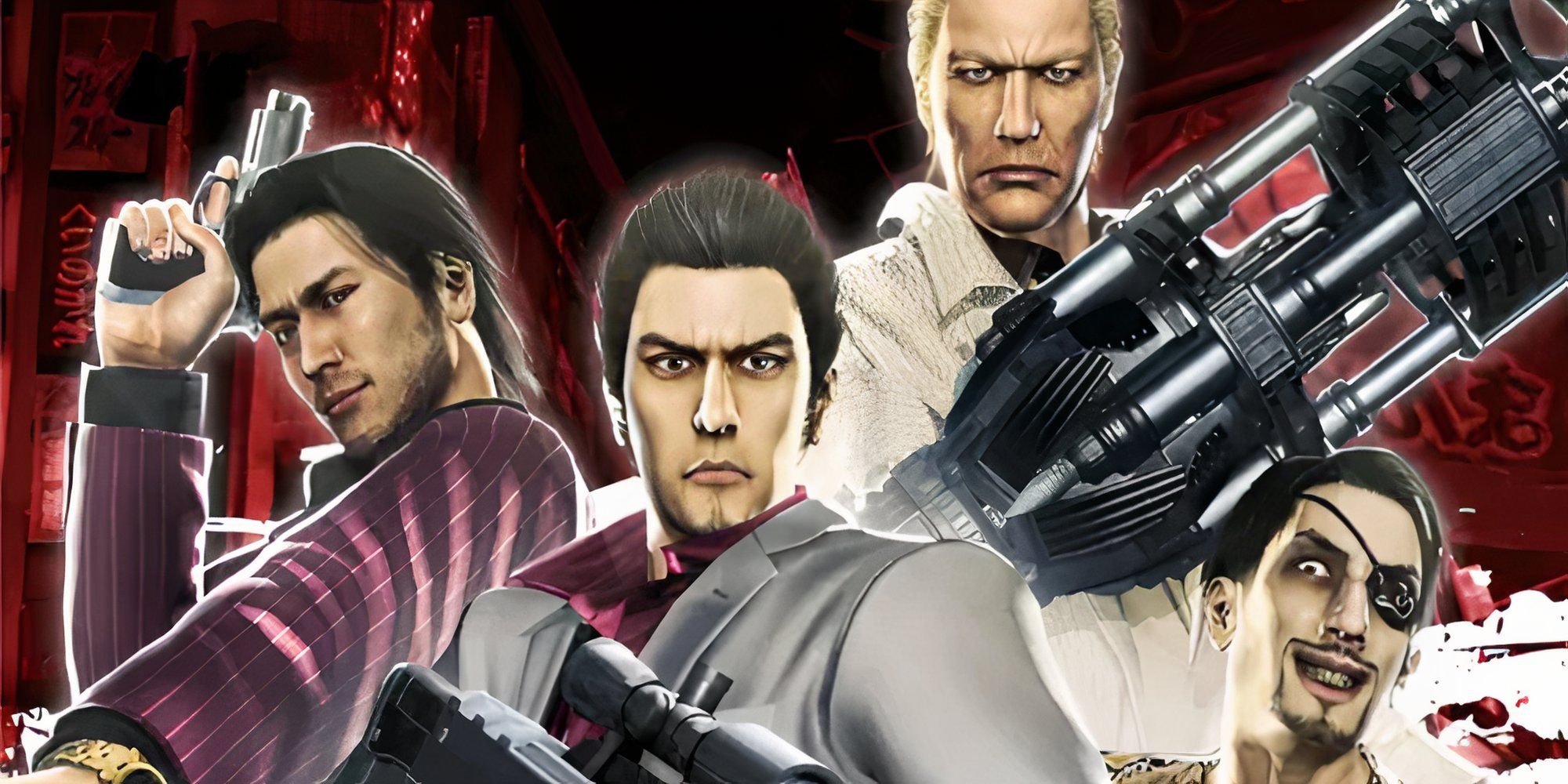 Promo art featuring characters in Yakuza Dead Souls