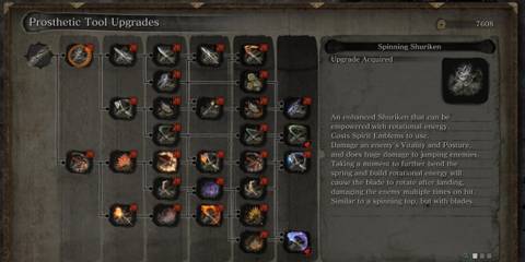Prosthetic tool upgrade in Sekiro: Shadows Never Die