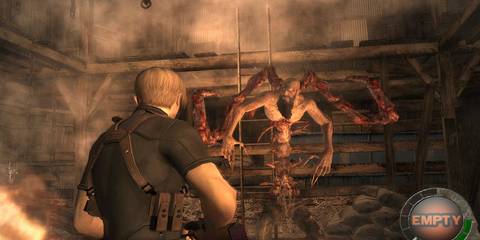 leon facing off with mendez