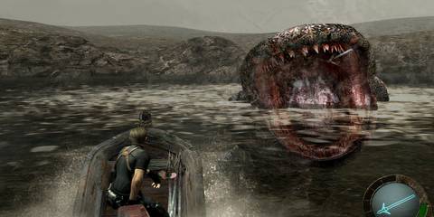 leon in a boat fighting del lago