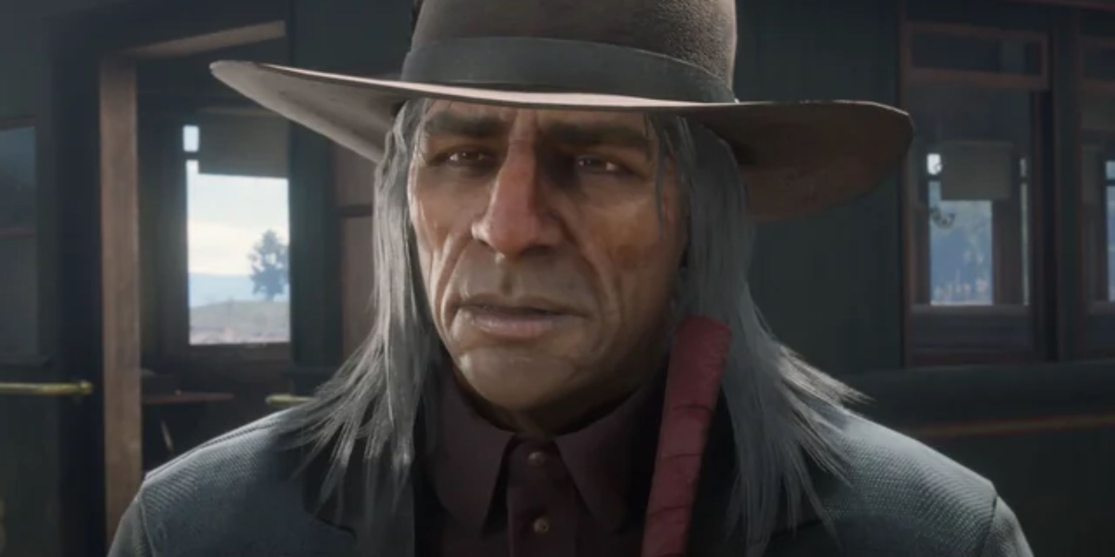 Rains Fall talking to John Marston