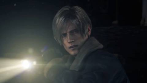 Leon in the opening acts of RE4 Remake