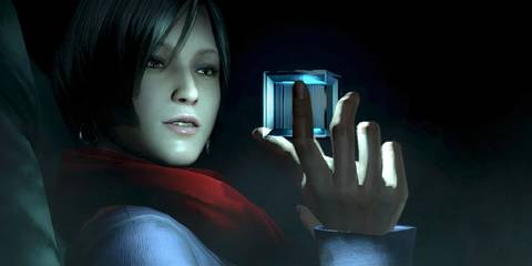 Resident Evil 6 Carla looking at glass cube