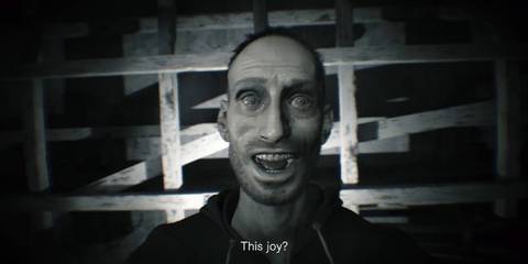 Resident Evil 7 Lucas on tv screen