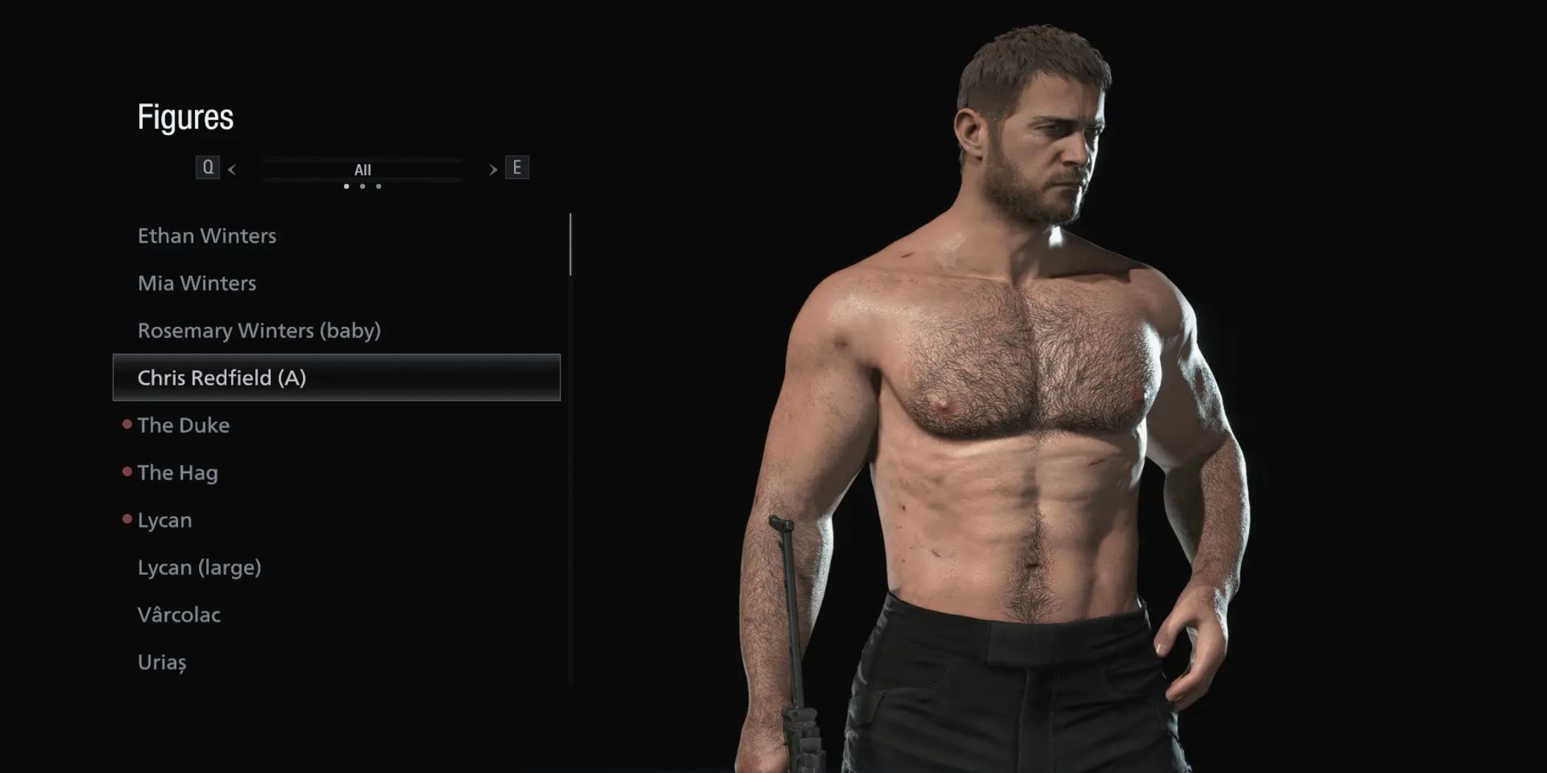 Chris Redfield shirtless model